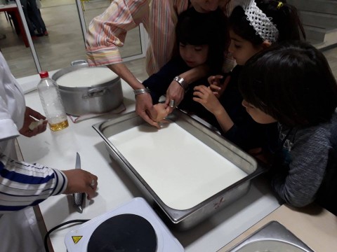 L'atelier de fabrication de fromage