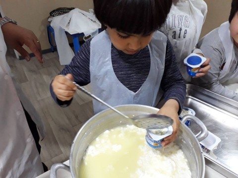 L'atelier de fabrication de fromage