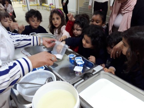 L'atelier de fabrication de fromage